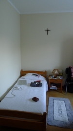 My room in the Parish House. WTF. They put up the T but I need to find the W and the F.